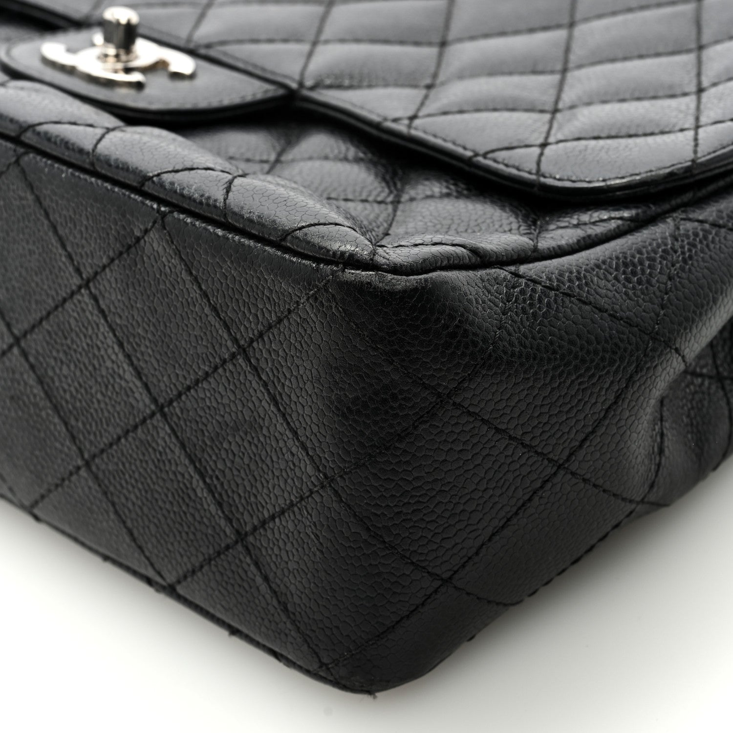 Chanel Caviar Quilted Jumbo Single Flap Black 8 of 8