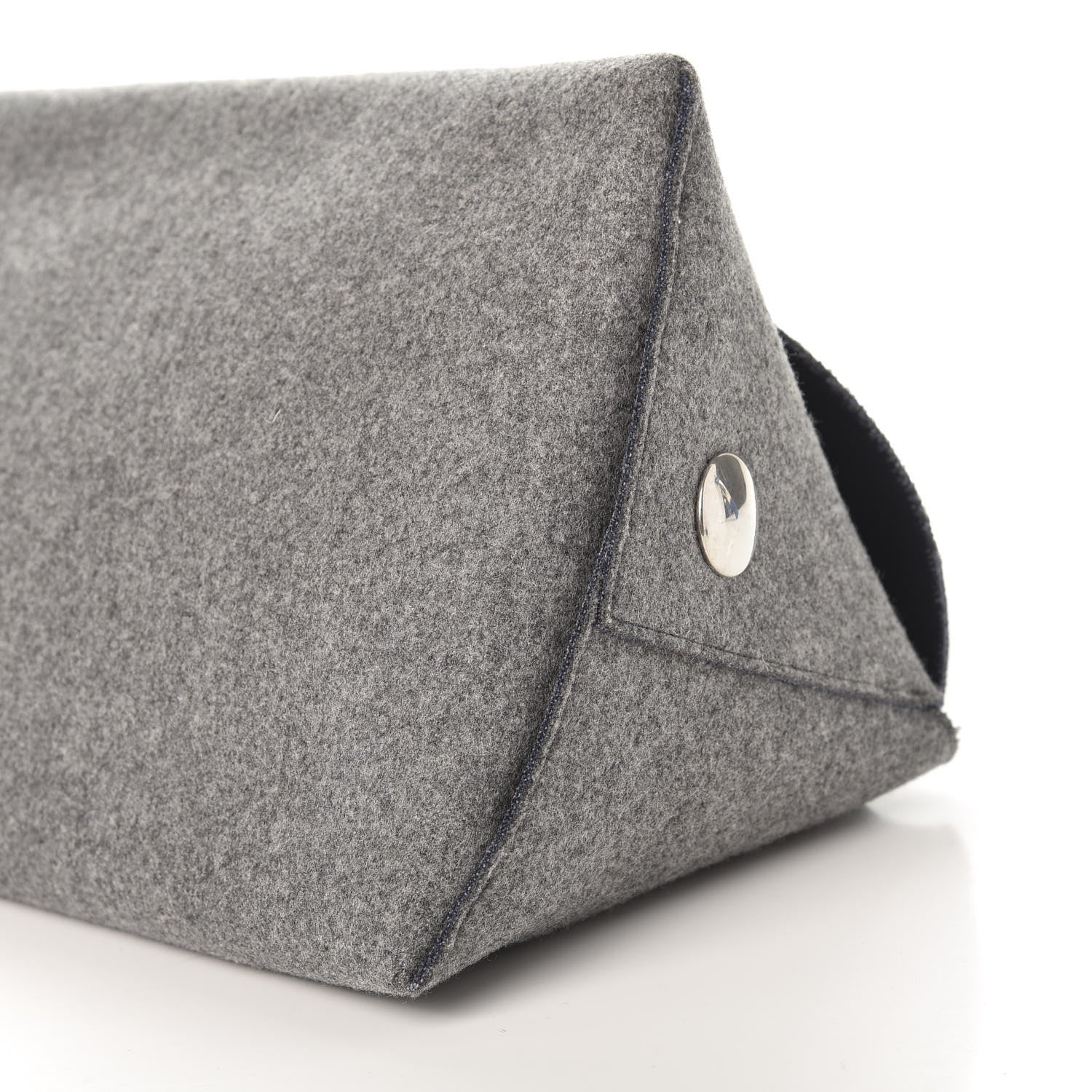 Celine Wool Felt Flap Bag Grey 13 of 14