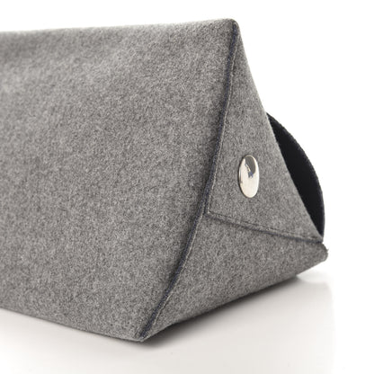 Celine Wool Felt Flap Bag Grey 13 of 14