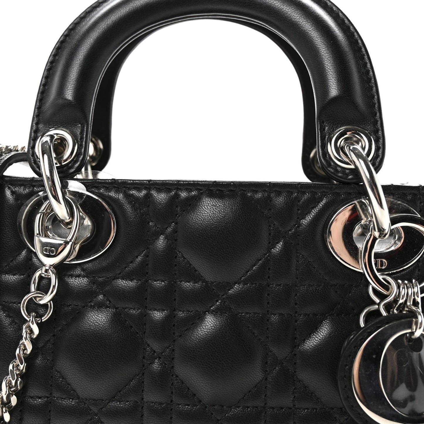 Lambskin Cannage Mini Lady Dior Black