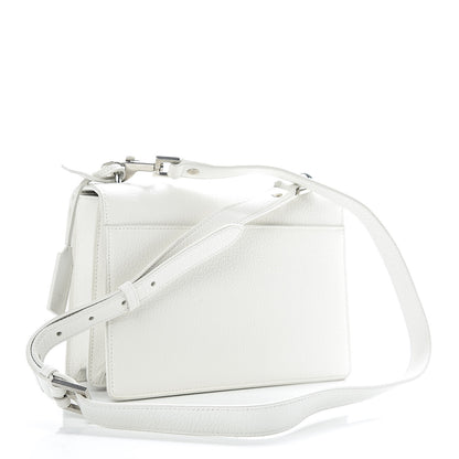 Saint Laurent Grained Calfskin Medium Monogram Sunset Satchel White 3 of 11