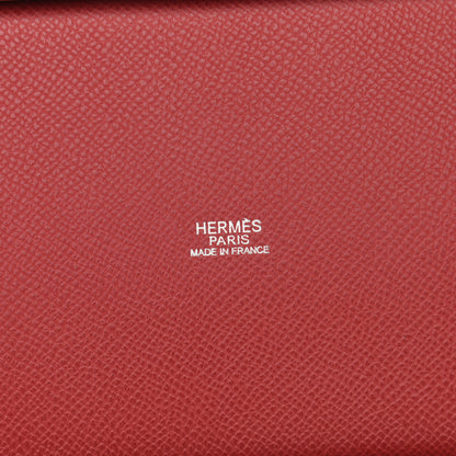Hermes Epsom Top Handle Bag Rouge Casaque 6 of 12