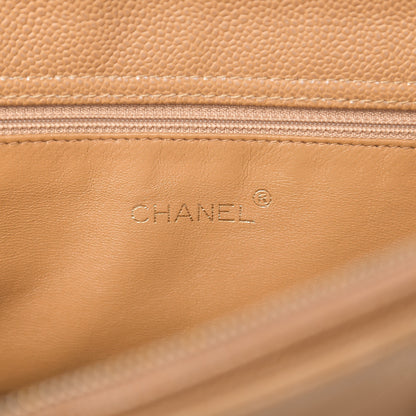 Chanel Metallic Caviar Quilted Shopping Tote Beige 6 of 11