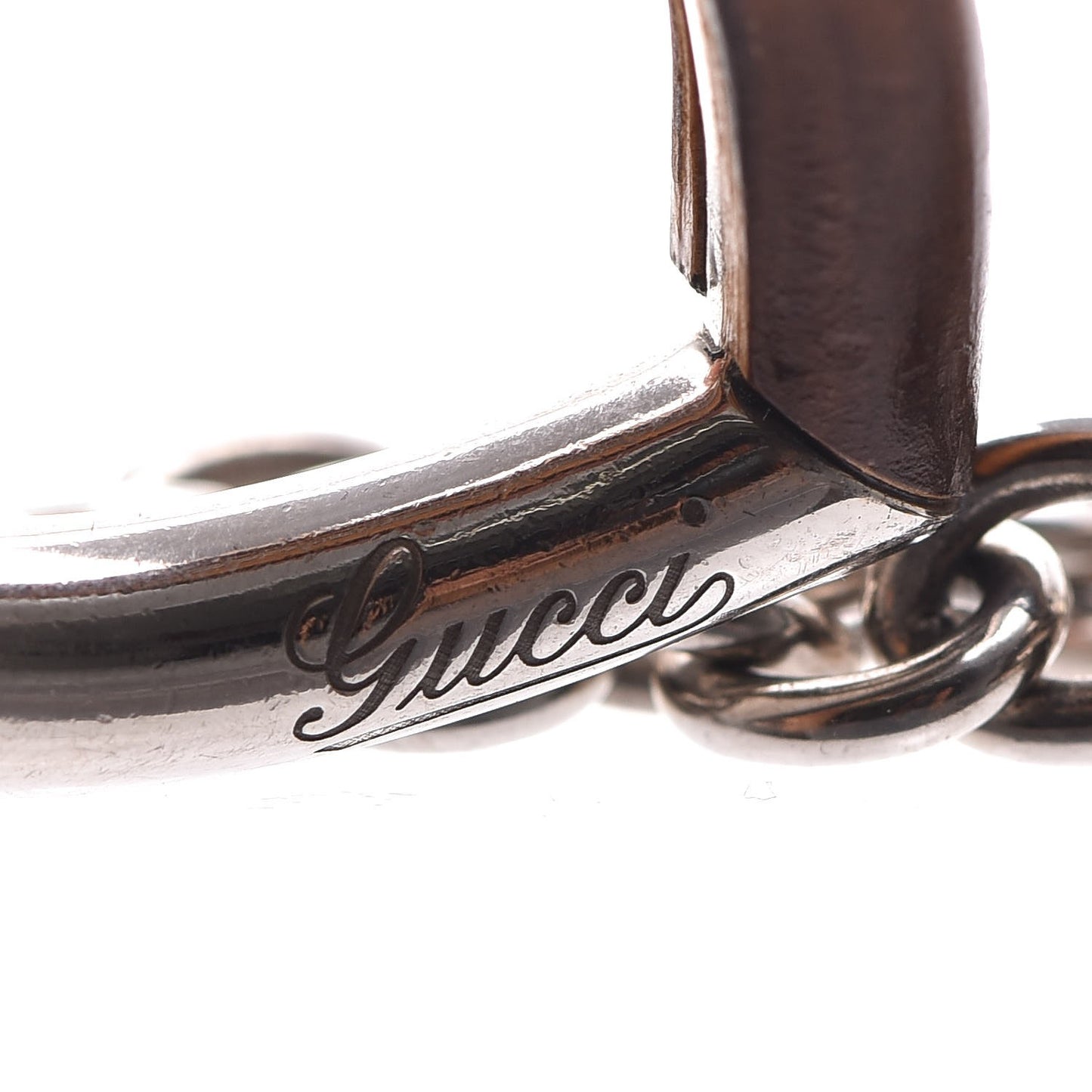Sterling Silver Bamboo Heart Horsebit Bracelet