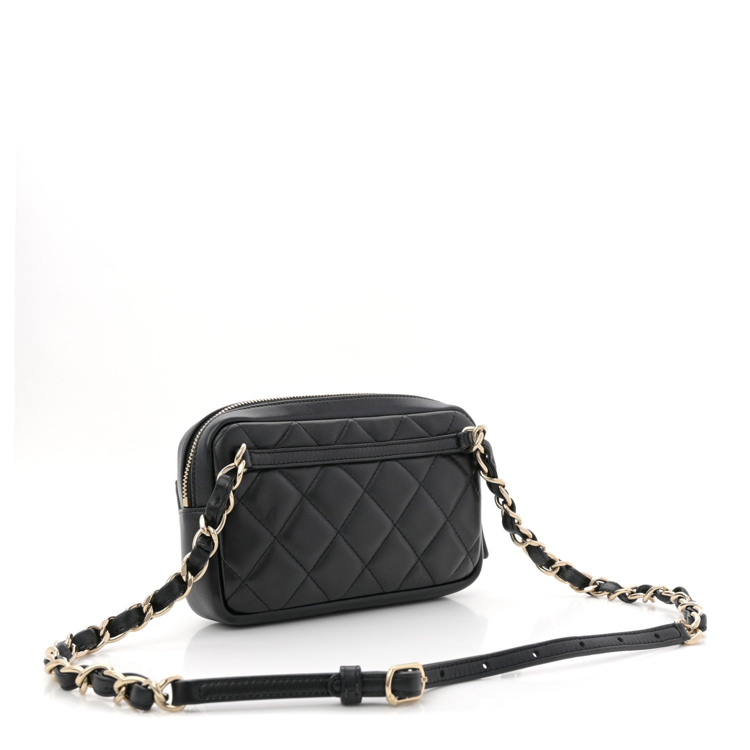 Chanel Lambskin Quilted Waist Bag Black 4 of 11