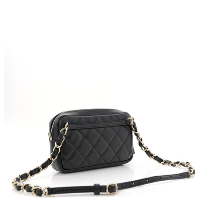 Chanel Lambskin Quilted Waist Bag Black 4 of 11