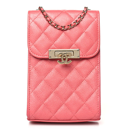 Chanel Caviar Quilted Golden Class Phone Holder Pink 1 of 10