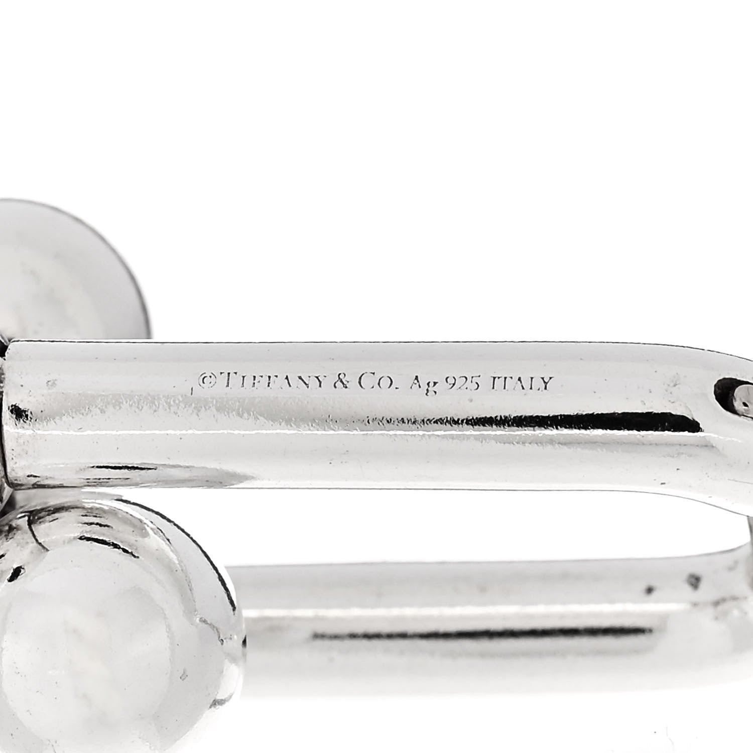 Tiffany Sterling Silver Extra Large HardWear Link Earrings 4 of 5