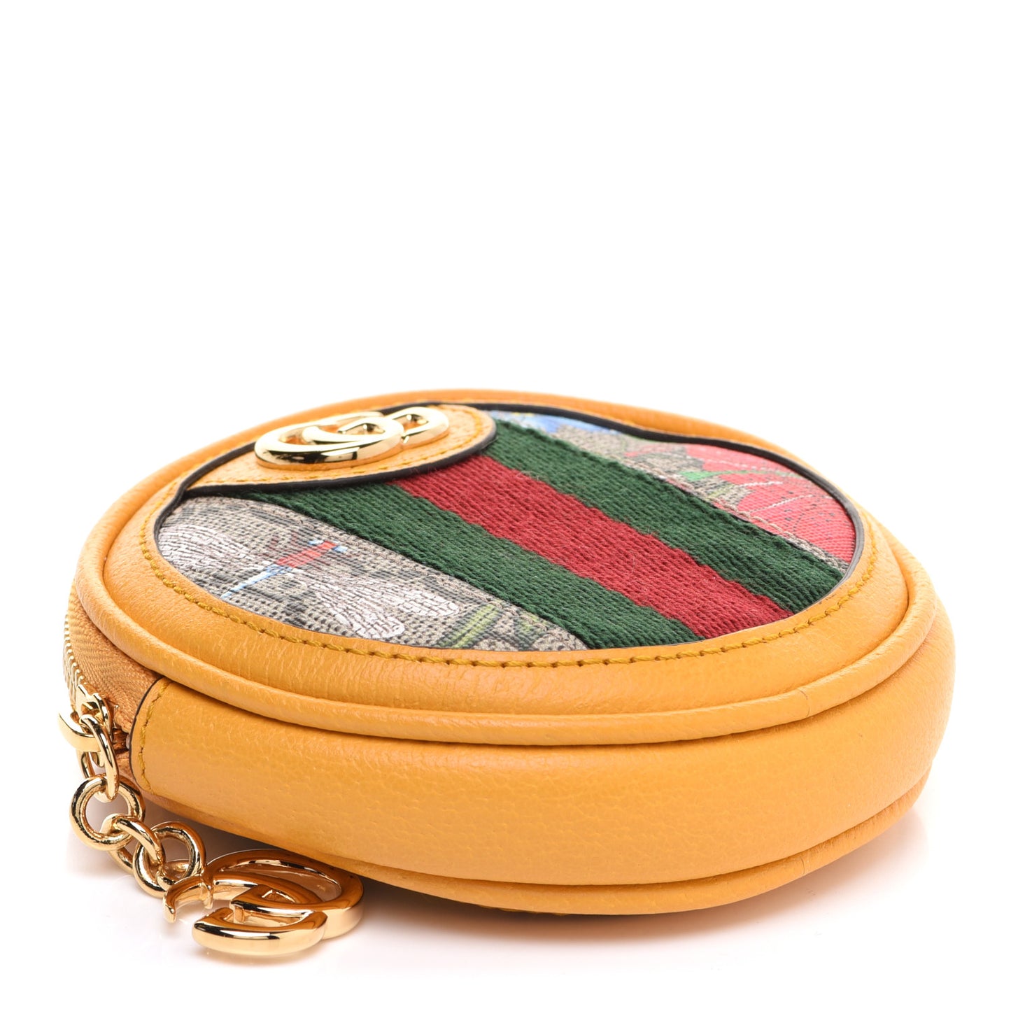 GG Supreme Monogram Flora Web Ophidia Coin Purse Beige Multicolor Crop