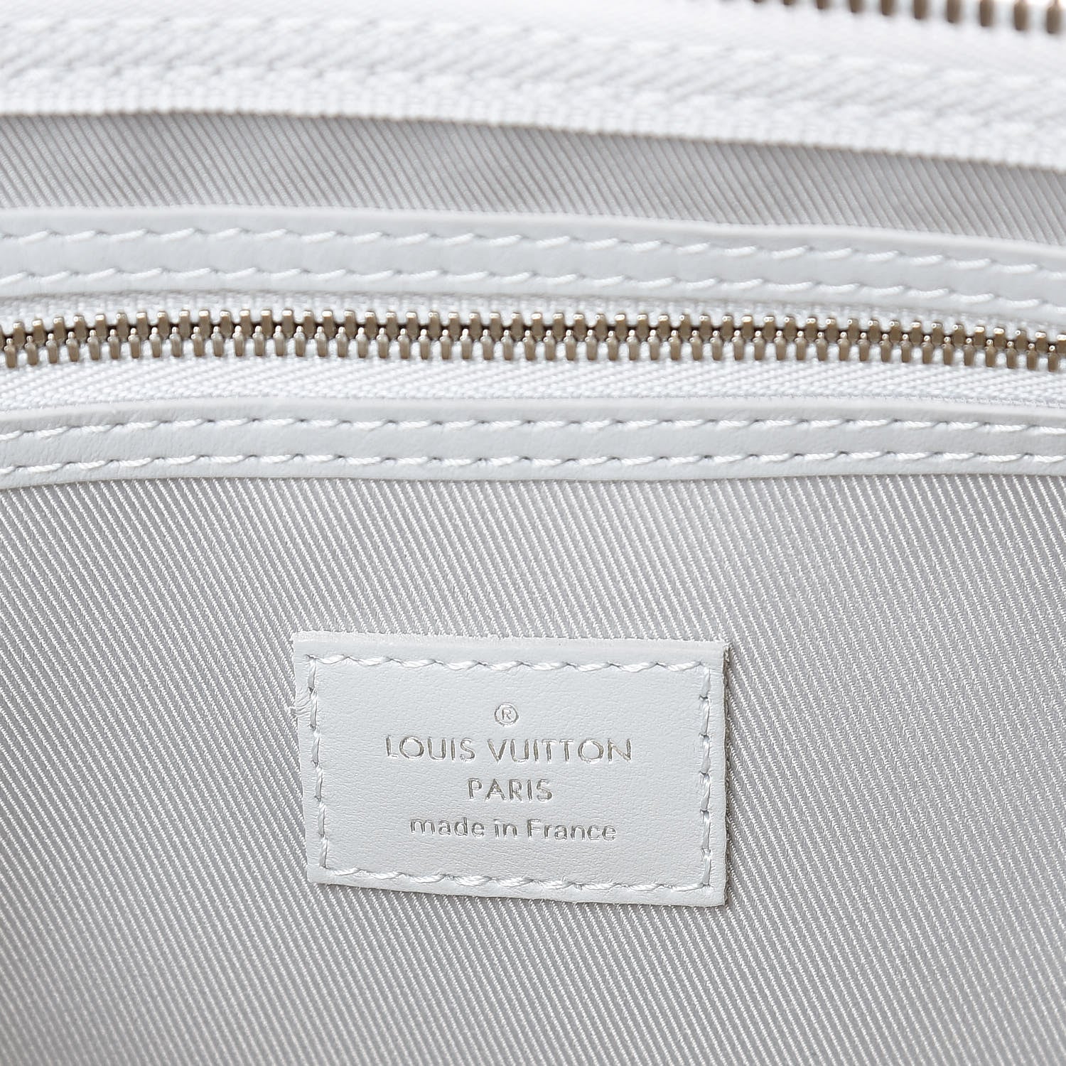Louis Vuitton Monogram Logo Keepall Bandouliere 50 White 6 of 19