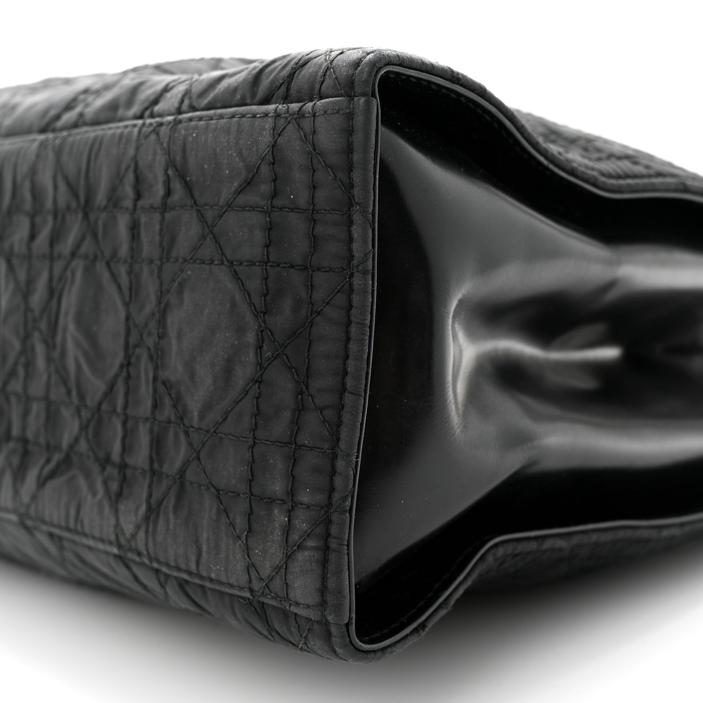 Nylon Cannage Large Tote Black