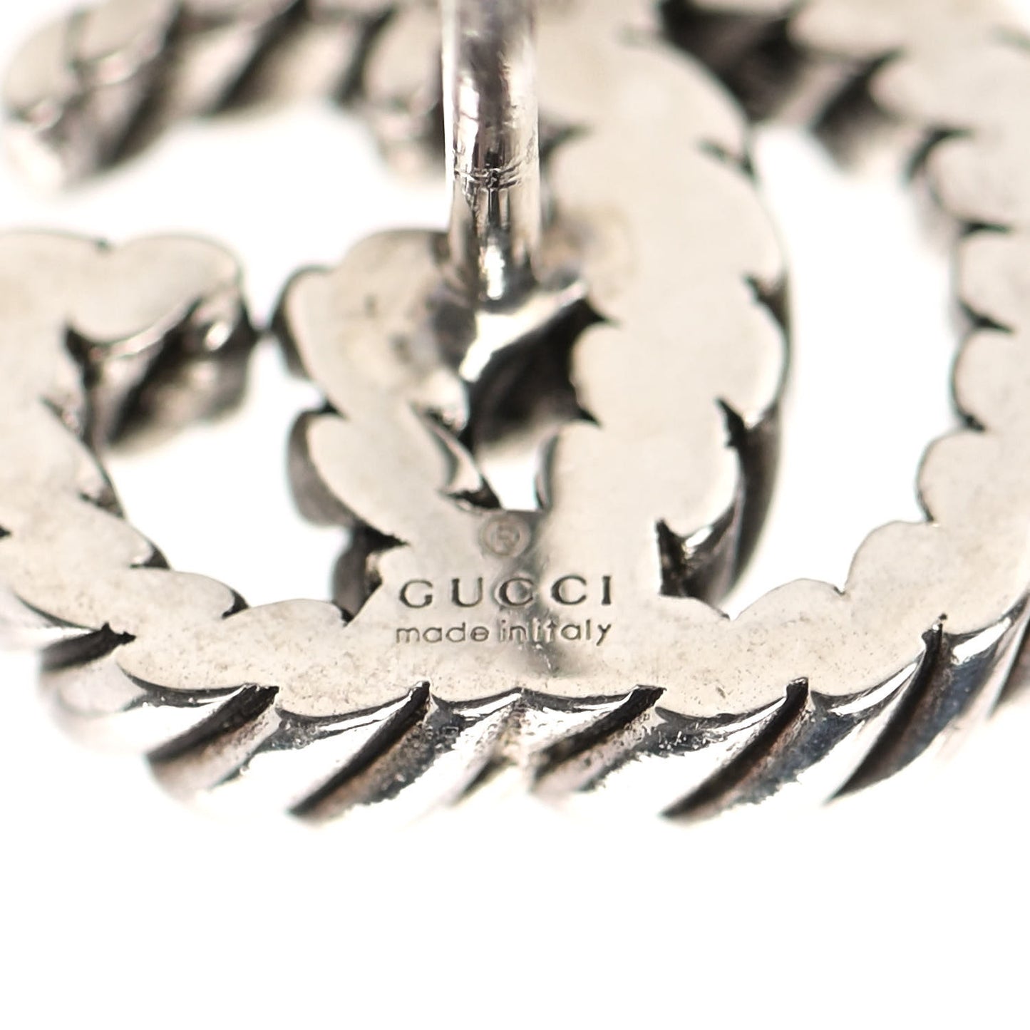 Sterling Silver Torchon Double G Earrings