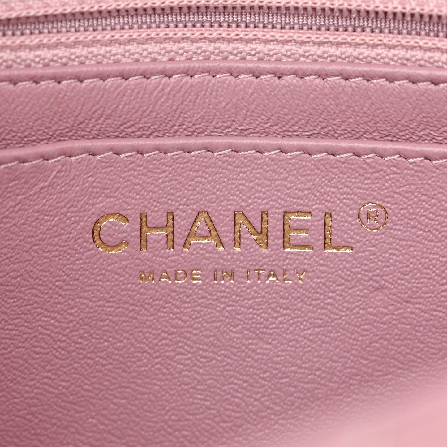 Lambskin Quilted Mini Rectangular Flap Light Purple