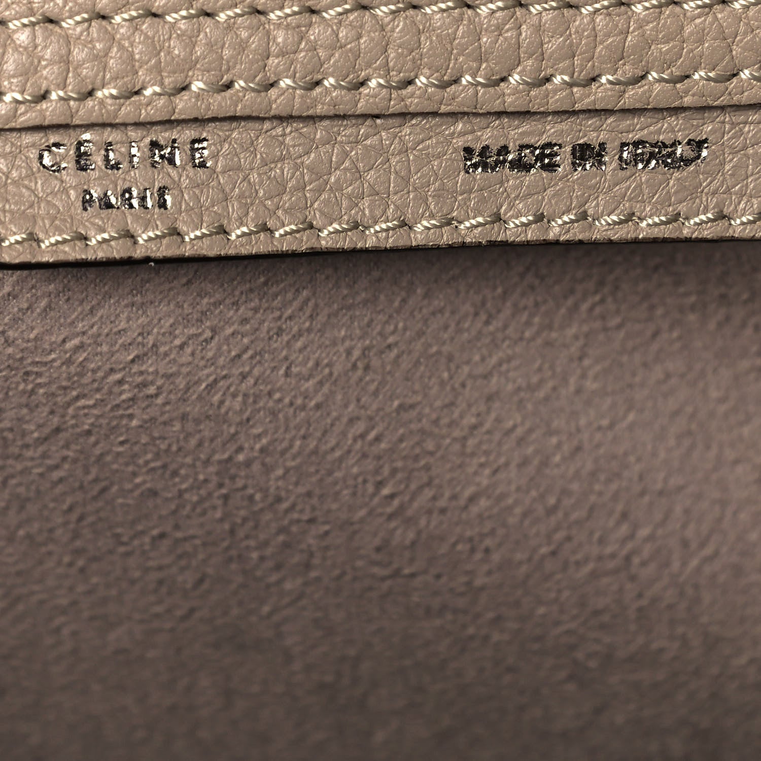 Celine Drummed Calfskin Mini Luggage Dune 10 of 15