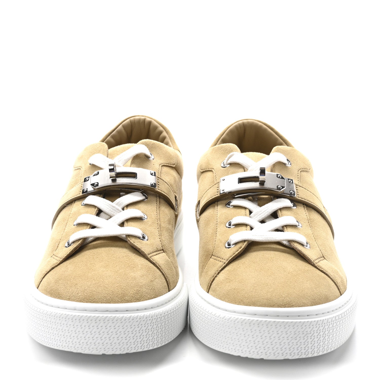 Hermes Chevre Velours Mens Day Sneakers 42 Beige Albatre 3 of 10