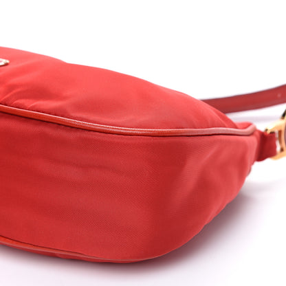 Prada Tessuto Nylon Shoulder Bag Rosso 7 of 8