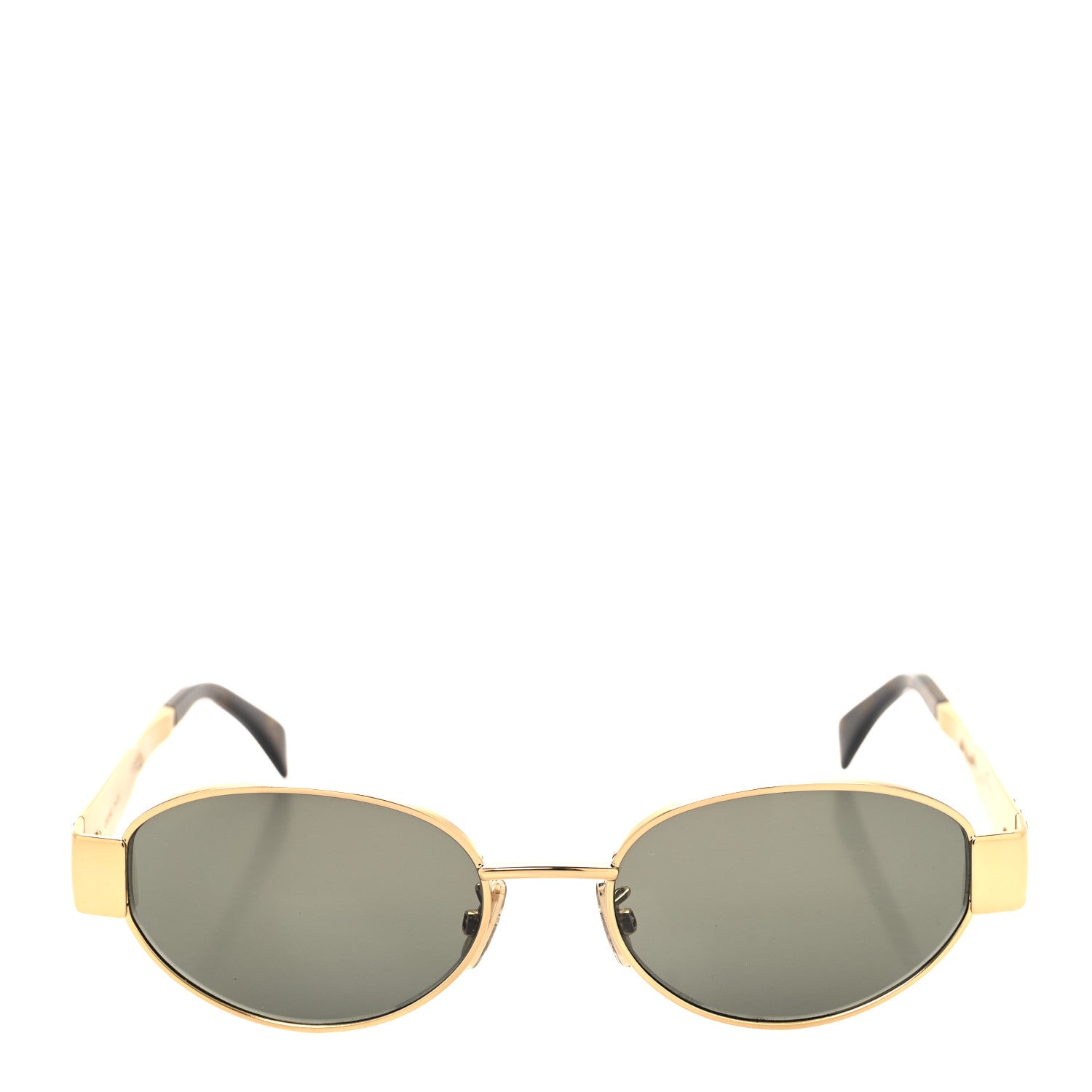Celine Metal Triomphe 01 Sunglasses CL40235U Gold Green 2 of 7