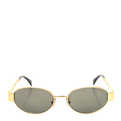 Celine Metal Triomphe 01 Sunglasses CL40235U Gold Green 2 of 7