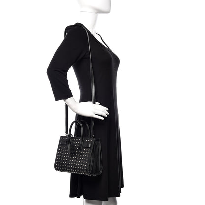 Saint Laurent Calfskin Studded Nano Sac De Jour Black 2 of 11