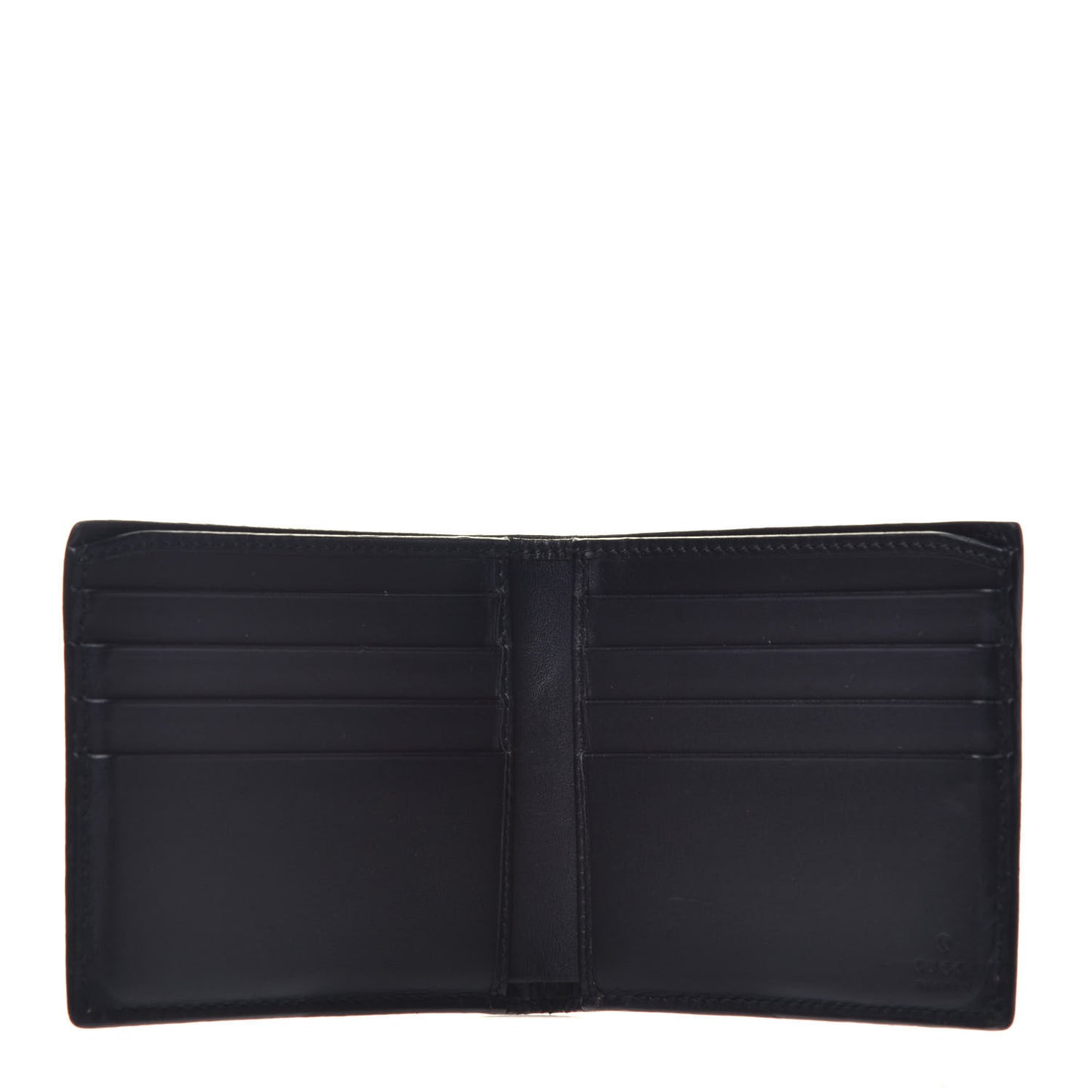 GG Supreme Monogram Selleria Calfskin Kingsnake Nice Bi-Fold Wallet Beige Ebony Multicolor Black