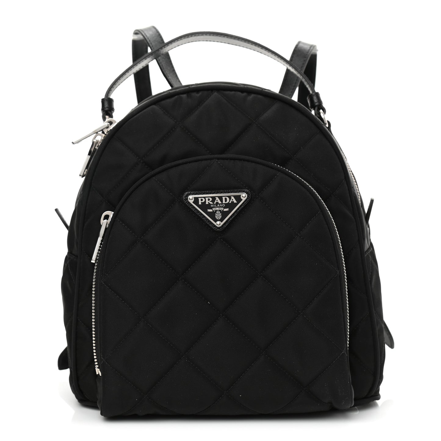 Nylon Tessuto Impuntu Quilted Backpack Black