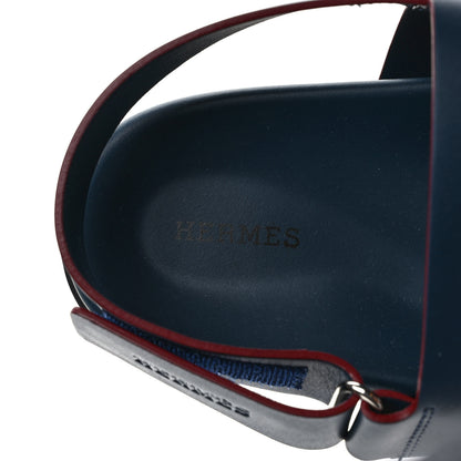 Hermes Calfskin Mens Genius Sandals 42.5 Marine 7 of 9
