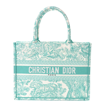 Christian Dior Canvas Embroidered Medium Dioriviera Toile De Jouy Book Tote Aquamarina 1 of 9