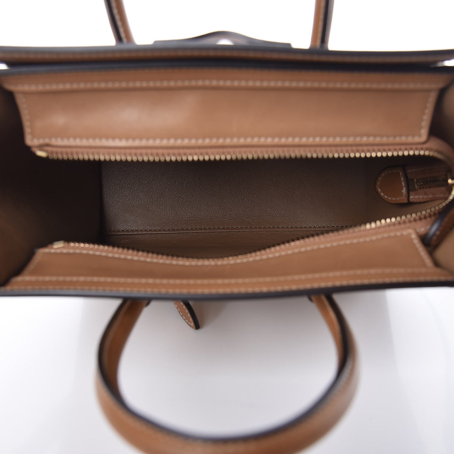 Smooth Calfskin Suede Nano Tri-Color Luggage Multicolor