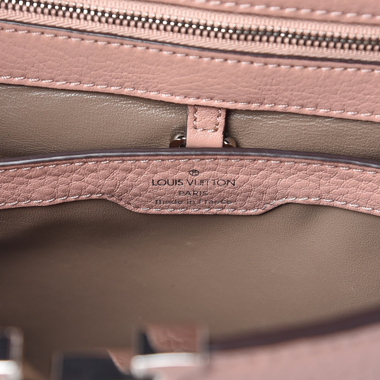 Louis Vuitton Taurillon Capucines PM Magnolia 6 of 14