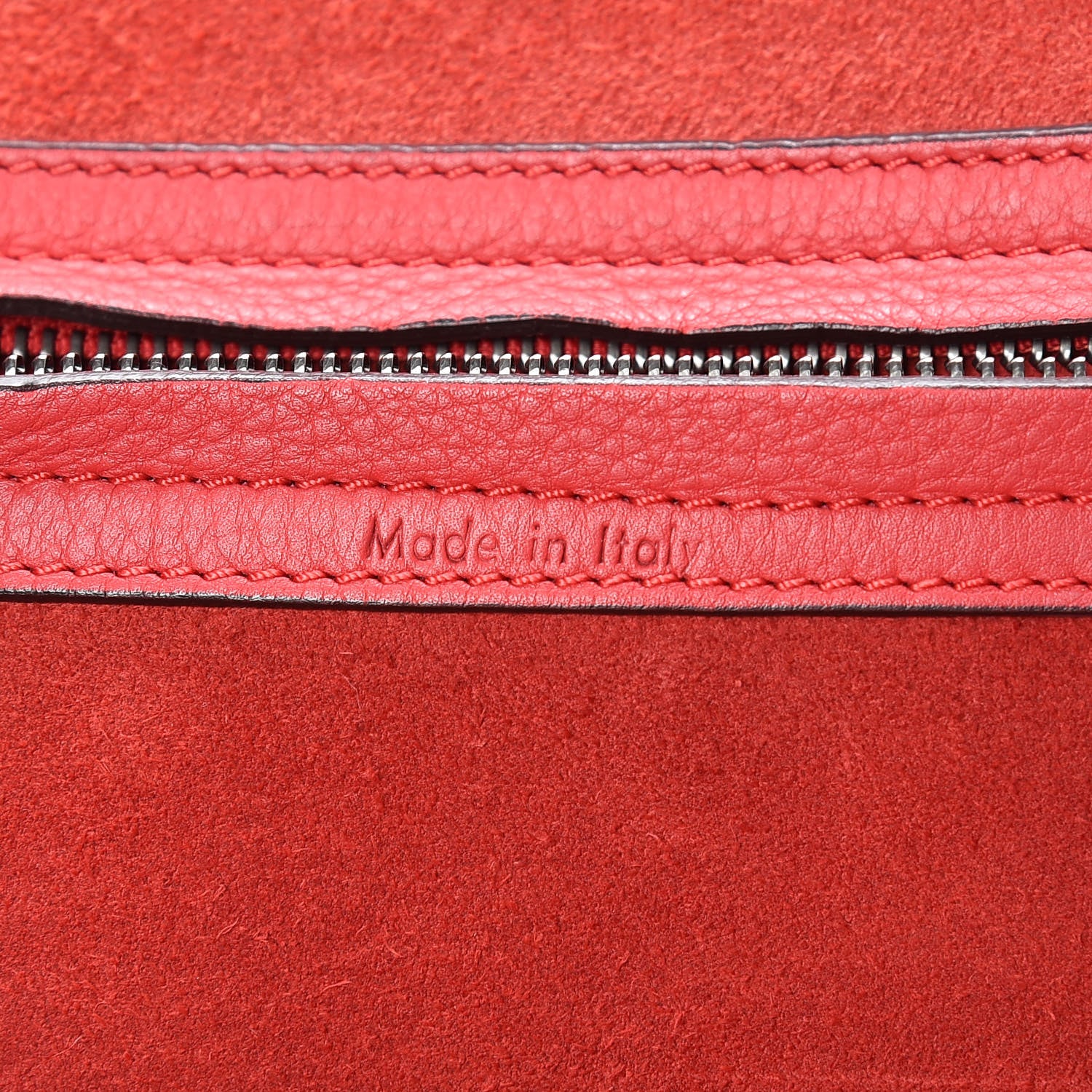Celine Supple Calfskin Medium Phantom Luggage Vermillion 7 of 21