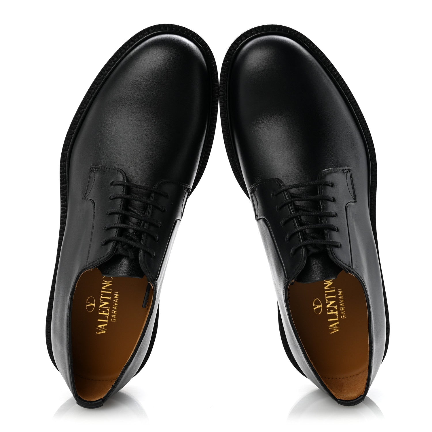 Valentino Garavani Calfskin Mens Derby Loafers 41 Black 2 of 10