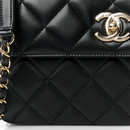 Chanel Lambskin Quilted Small Trendy CC Dual Handle Flap Bag Black 11 of 14