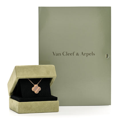 Van Cleef & Arpels 18K Yellow Gold Tiger Eye Vintage Alhambra Pendant Necklace 6 of 6