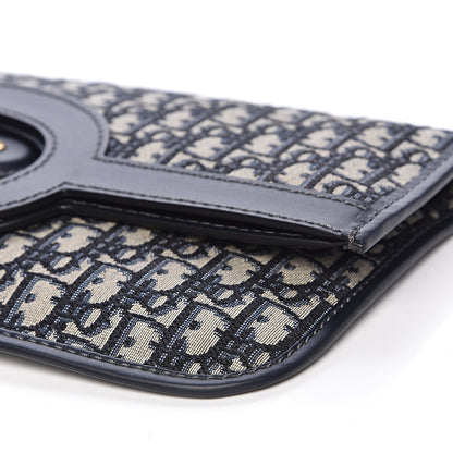 Christian Dior Oblique Fold Over Clutch Blue 11 of 12