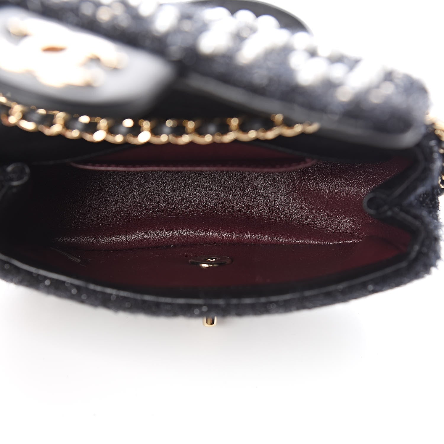 Chanel Tweed Pearl Mini Cosmos Flap Black 5 of 10