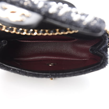 Chanel Tweed Pearl Mini Cosmos Flap Black 5 of 10