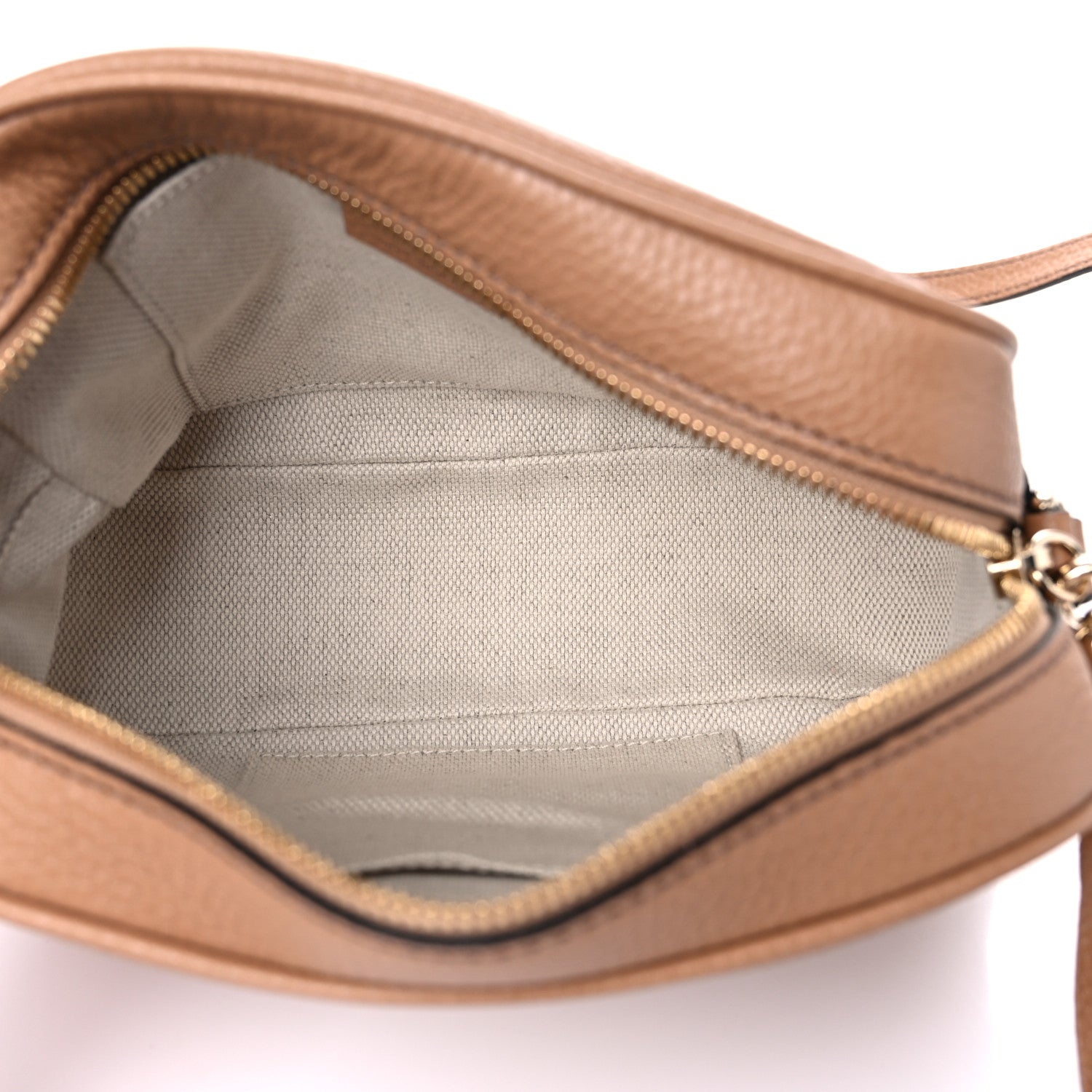 Gucci Pebbled Calfskin Small Soho Disco Bag Camelia 5 of 10