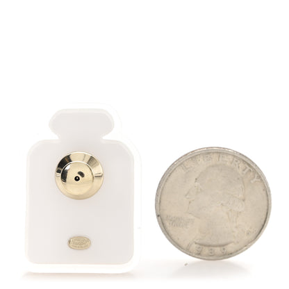 Chanel Resin Crystal CC No 5 Brooch Pink White 2 of 3