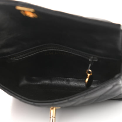 Chanel Lambskin Quilted Flap Waist Belt Bag Black 5 of 13