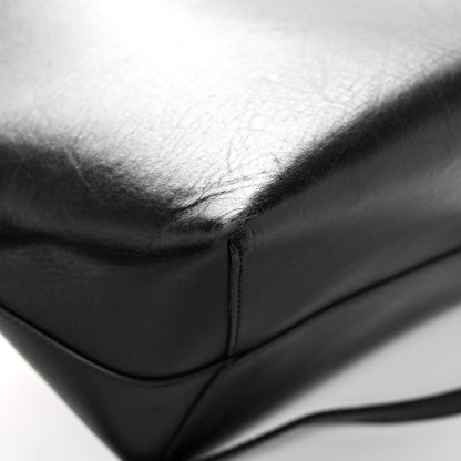 Mansur Gavriel Vegetable Tanned Calfskin Bucket Bag Black Flamma 14 of 15