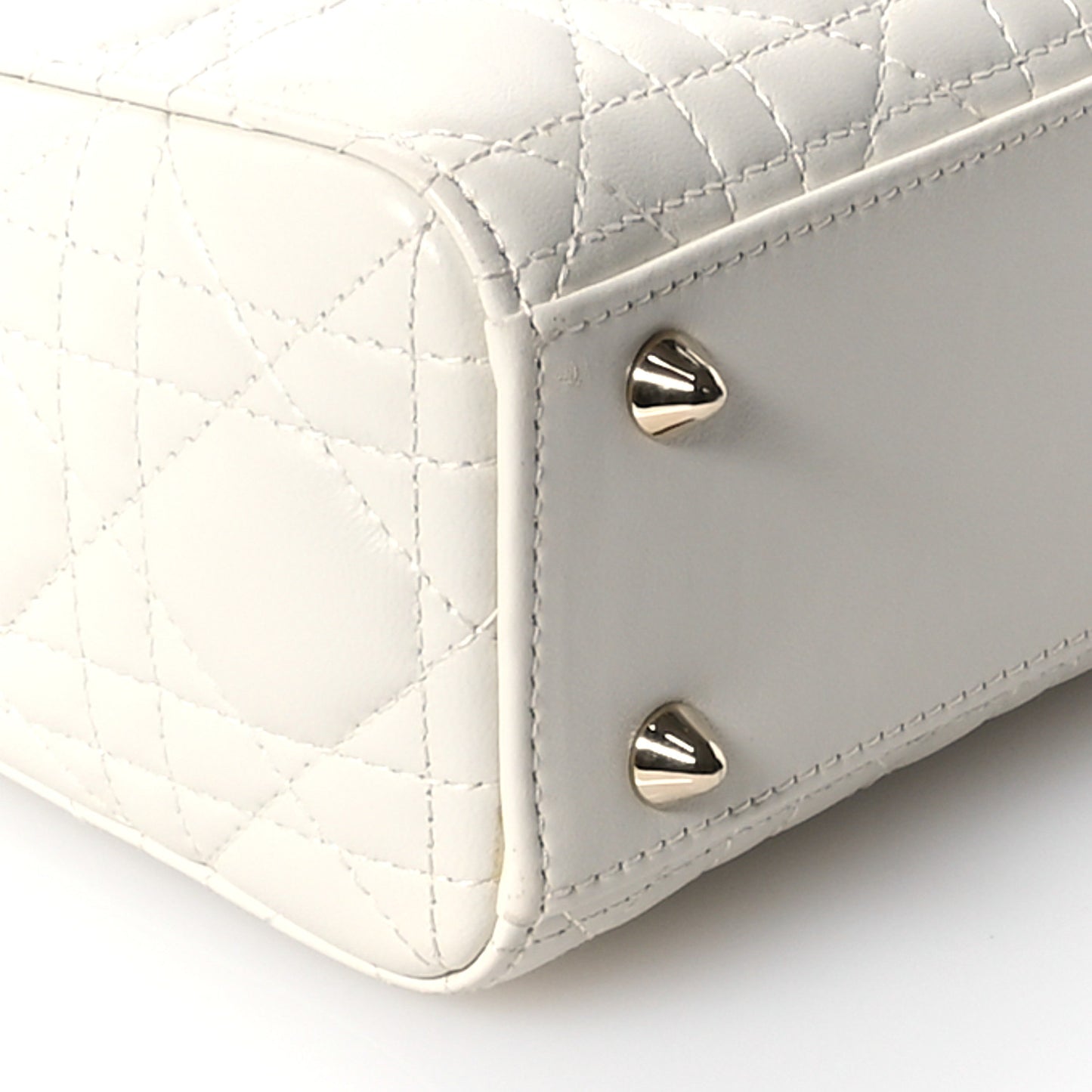 Lambskin Cannage Small My ABCDior Lady Dior White
