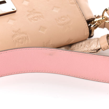 MCM Calfskin Ottomar Monogram Small Original Crossbody Bag New Beige 8 of 16