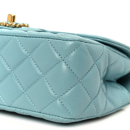 Chanel Lambskin Quilted Mini Strass On Top Flap Blue 11 of 11
