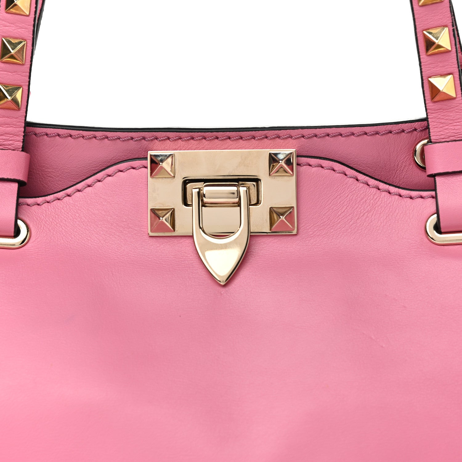 Valentino Garavani Vitello Small Rockstud Tote Ninphea 6 of 10