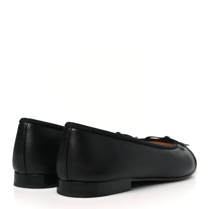 Chanel Lambskin Patent CC Cap Toe Ballerina Flats 36 Black 5 of 10