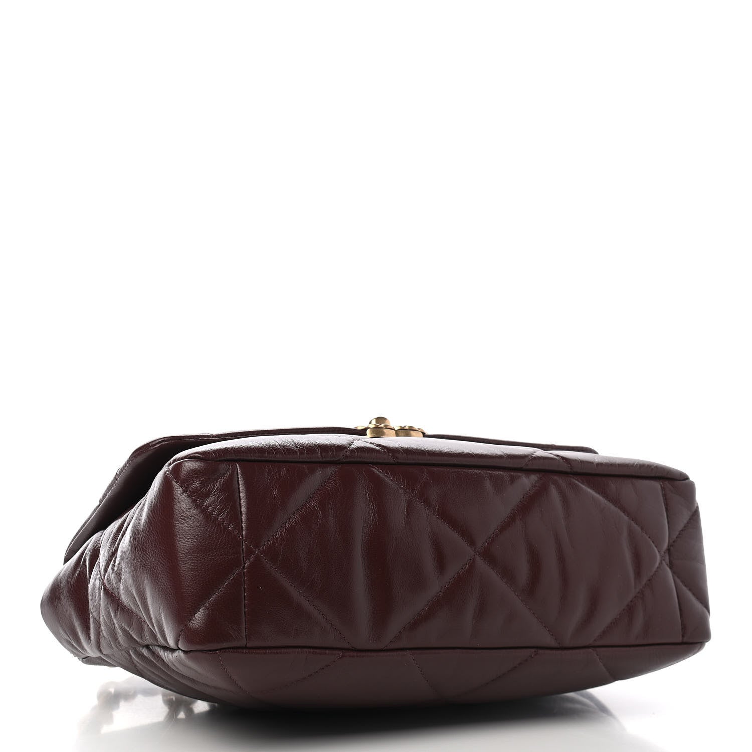 Chanel Shiny Goatskin Quilted Large Chanel 19 Flap Brown 4 of 9