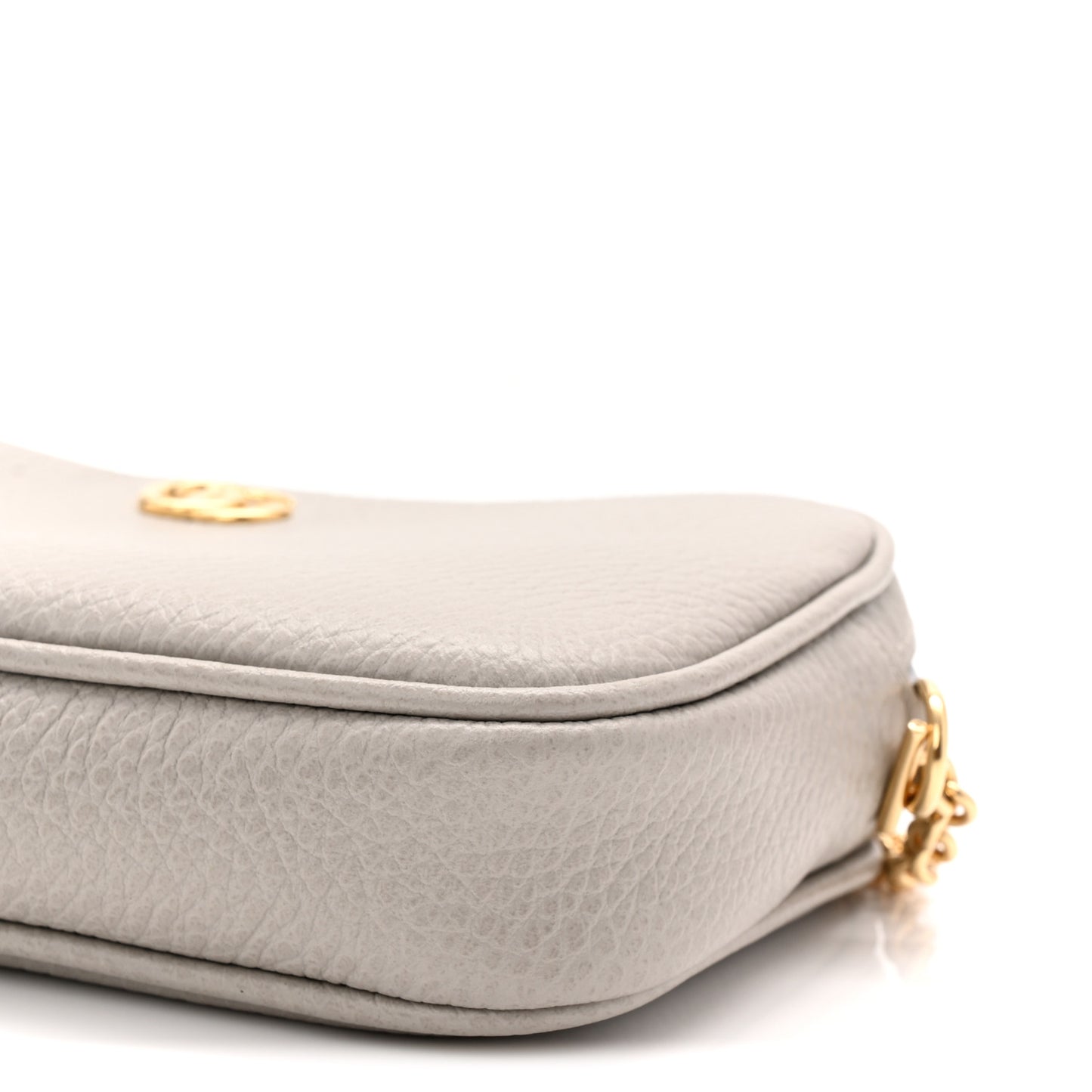 Dollar Calfskin Super Mini GG Marmont Chain Shoulder Bag Deep Grey