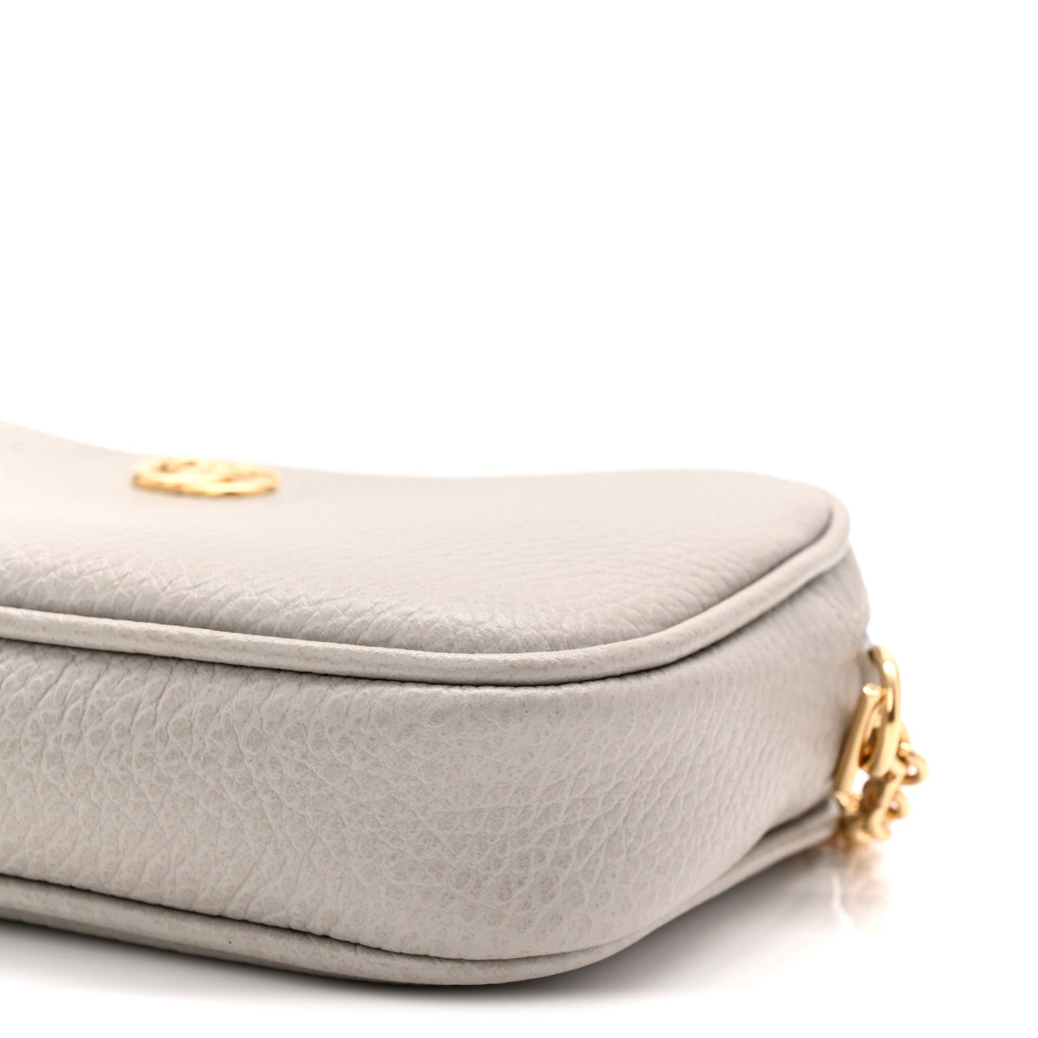 Gucci Dollar Calfskin Super Mini GG Marmont Chain Shoulder Bag Deep Grey 10 of 11