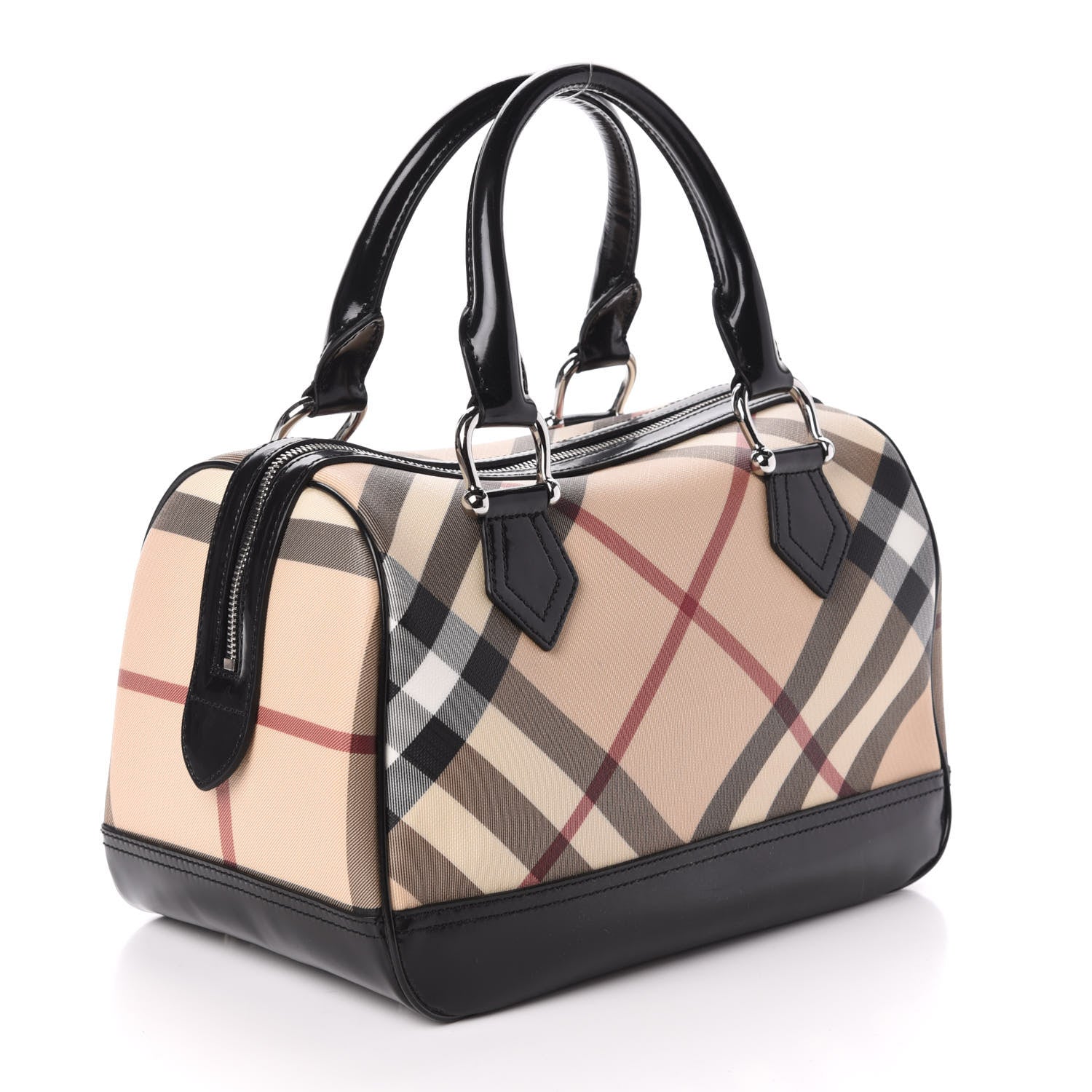 Burberry Nova Check Bowling Bag Black 3 of 9