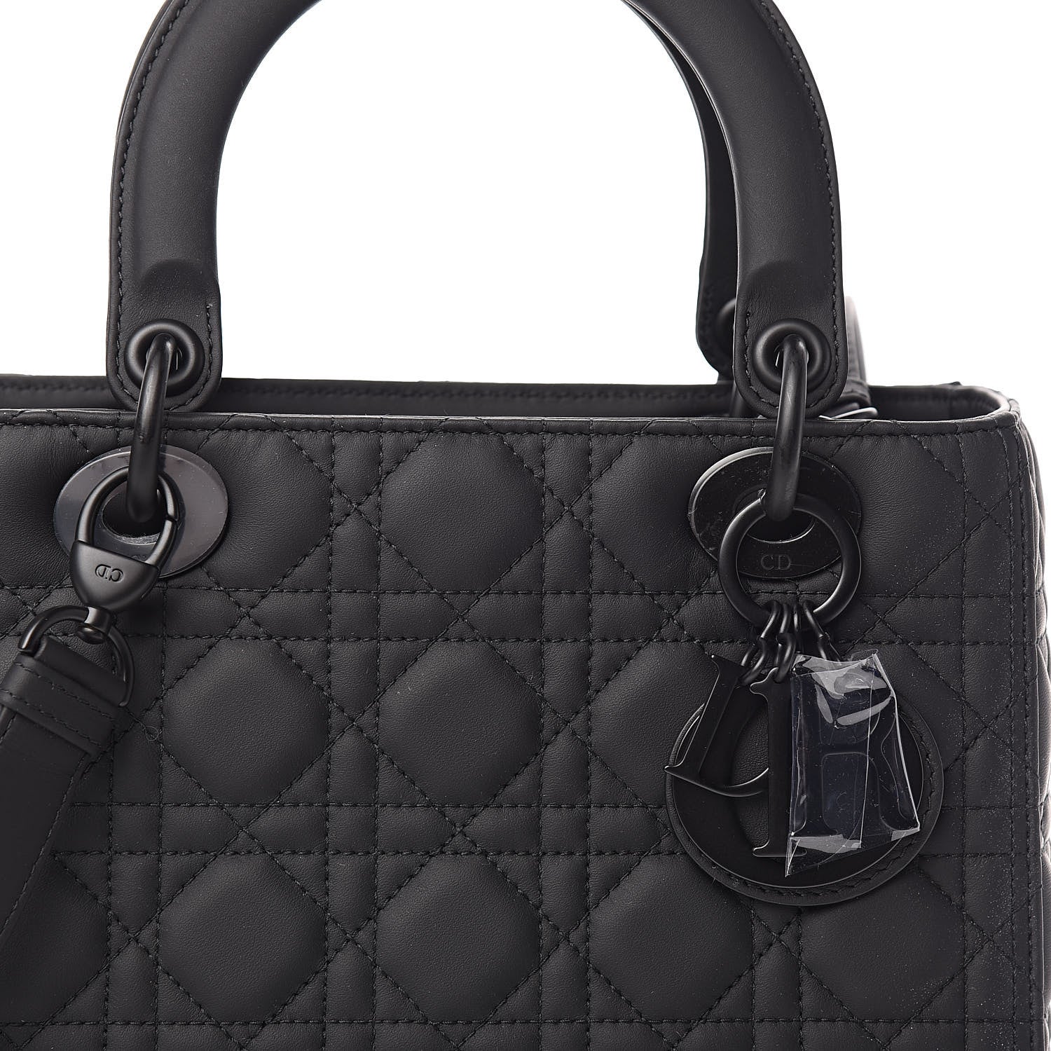 Christian Dior Ultra Matte Calfskin Cannage Medium Lady Dior Black 9 of 9
